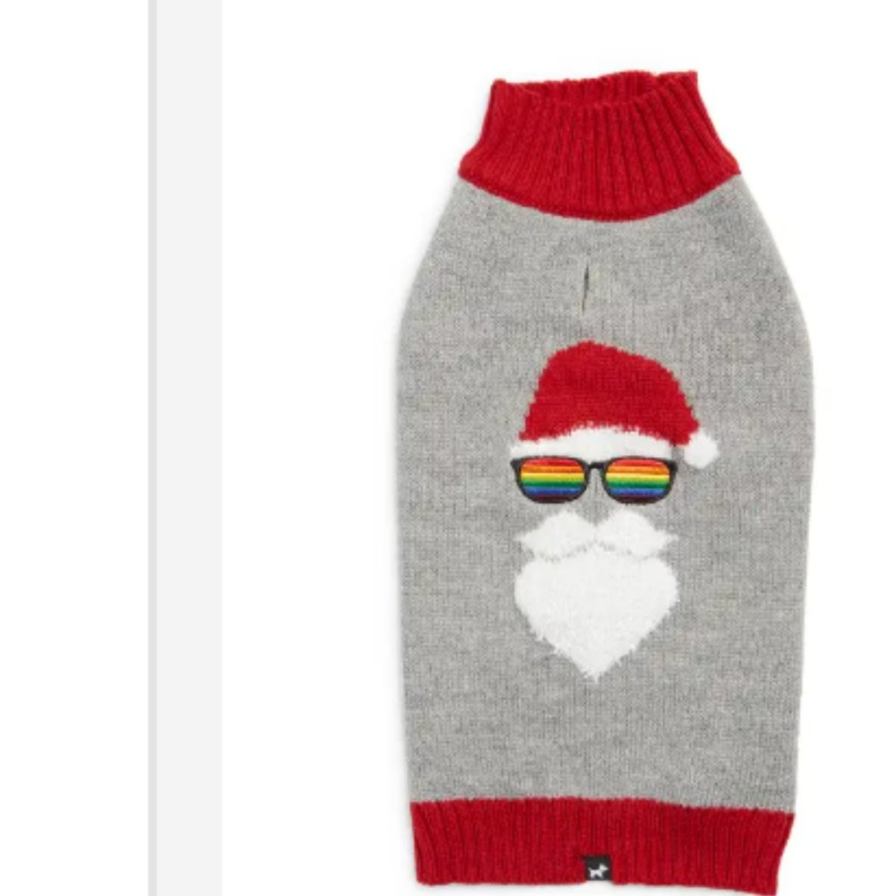 NWT HOTEL DOGGY Pride Santa Dog Sweater